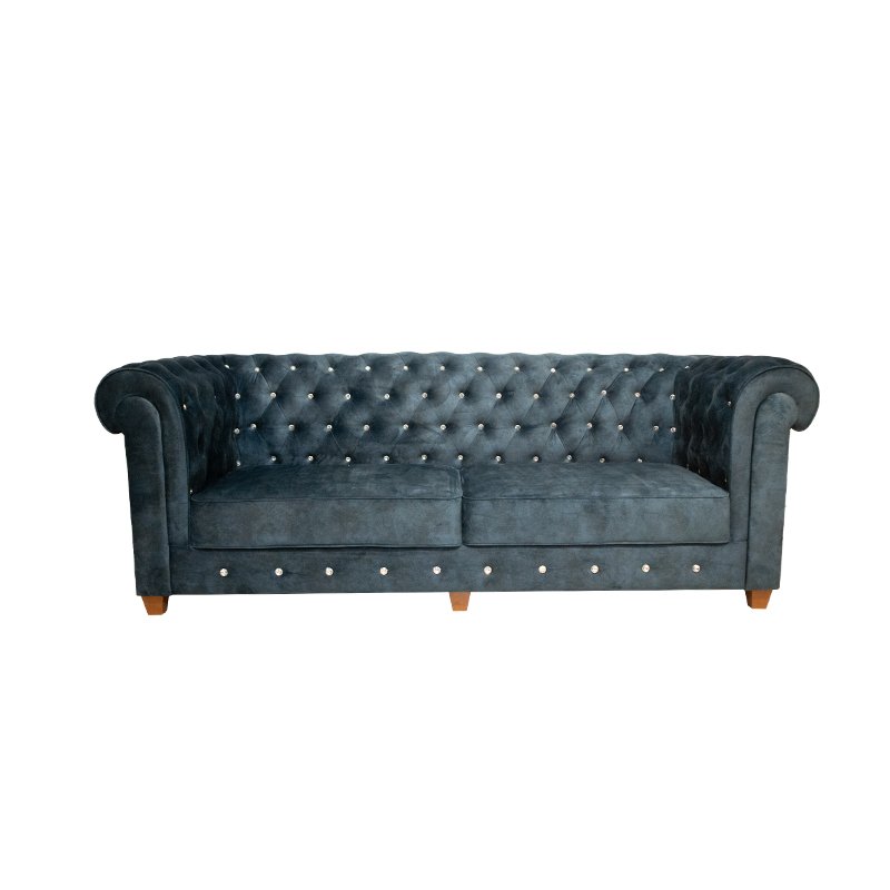 3 seater sofa in blue colour